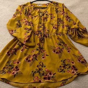 Stella Tweed floral blouse XL